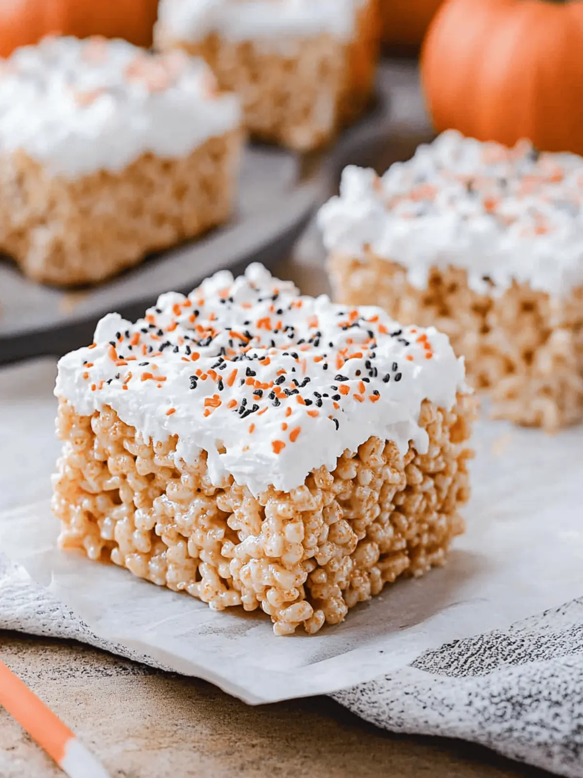 Pumpkin Spice Rice Krispie Treats