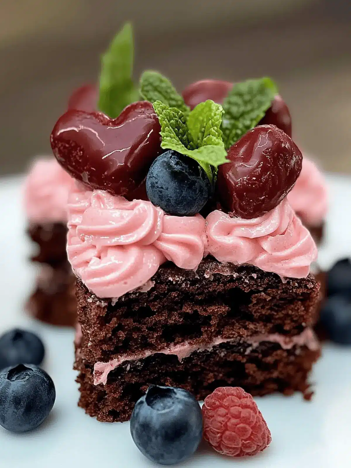 Little Chocolate Heart Cakes