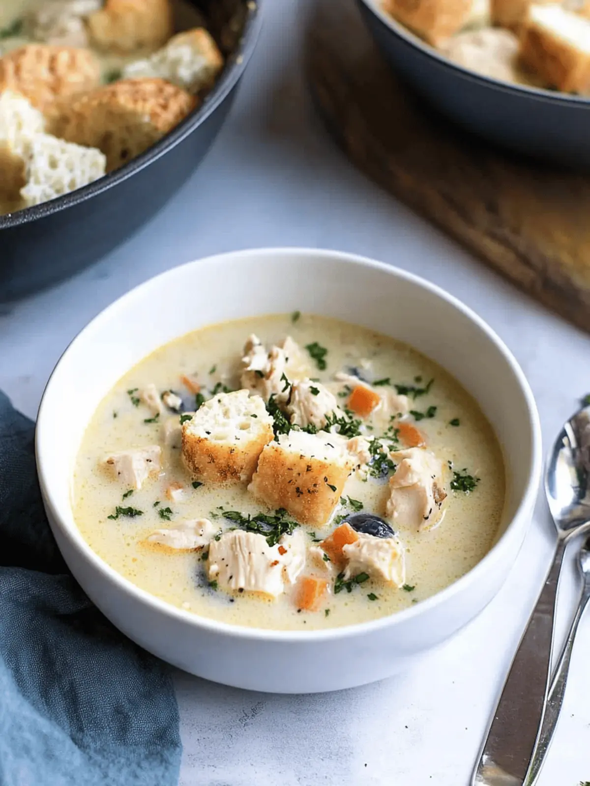 Cozy Chicken Cordon Bleu Soup with Crispy Croutons Delight 4 Chicken Cordon Bleu Soup