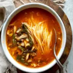 Tomato Enoki Mushroom Soup