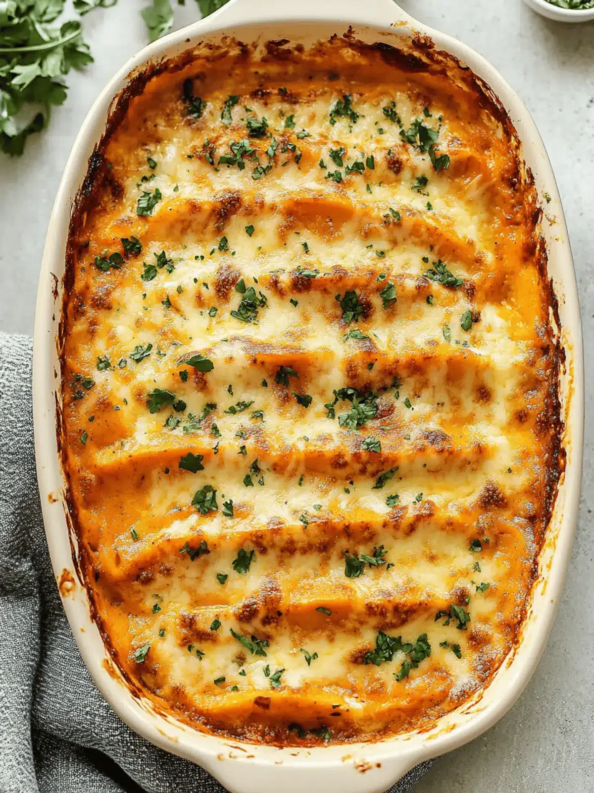 Chipotle Gouda Scalloped Sweet Potatoes