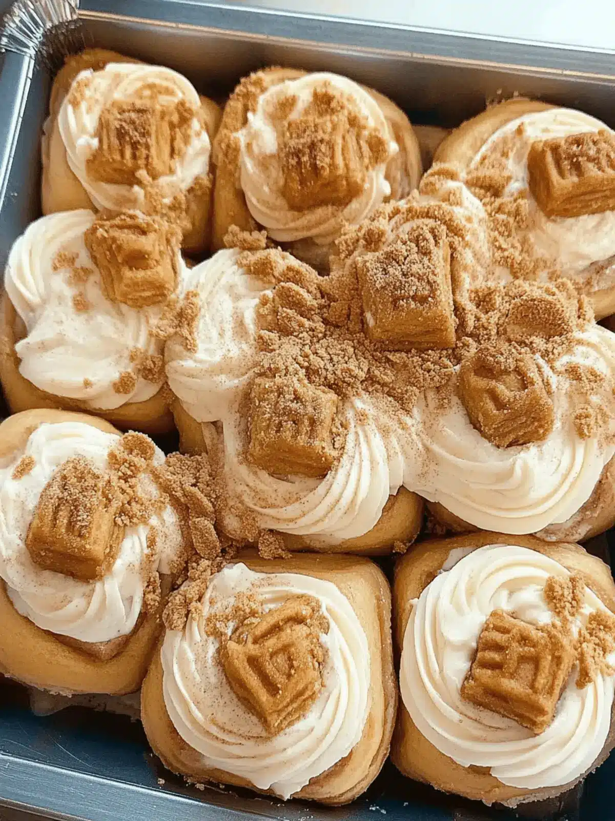 Fluffy Biscoff Cinnamon Rolls