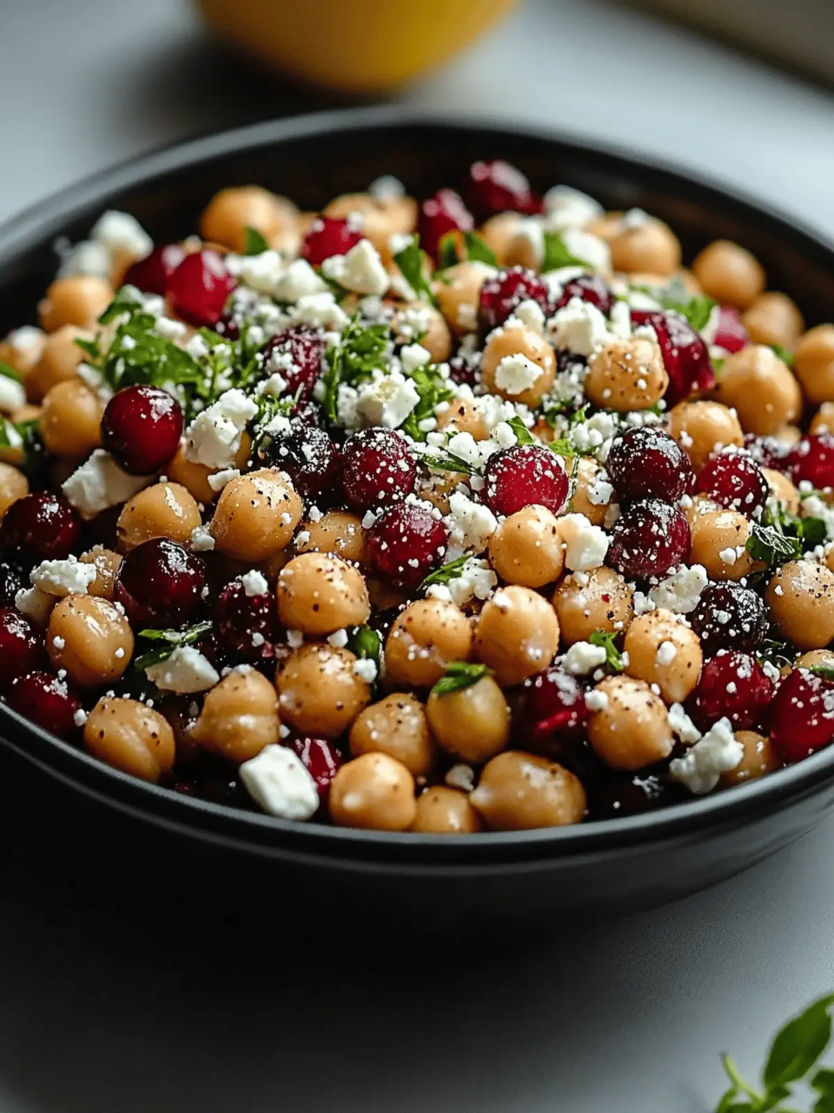 Feta & Cranberry Chickpeas with Zesty Lemon Vinaigrette 2 Feta & Cranberry Chickpeas with Lemon Vinaigrette