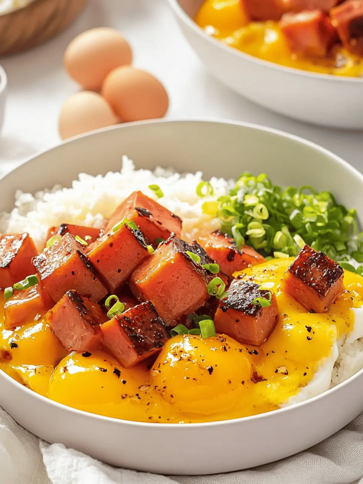 Caramelized Spam and Eggs