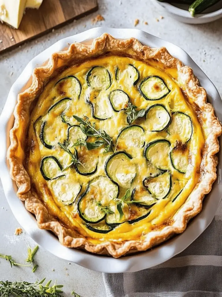 Three-Cheese Zucchini Quiche