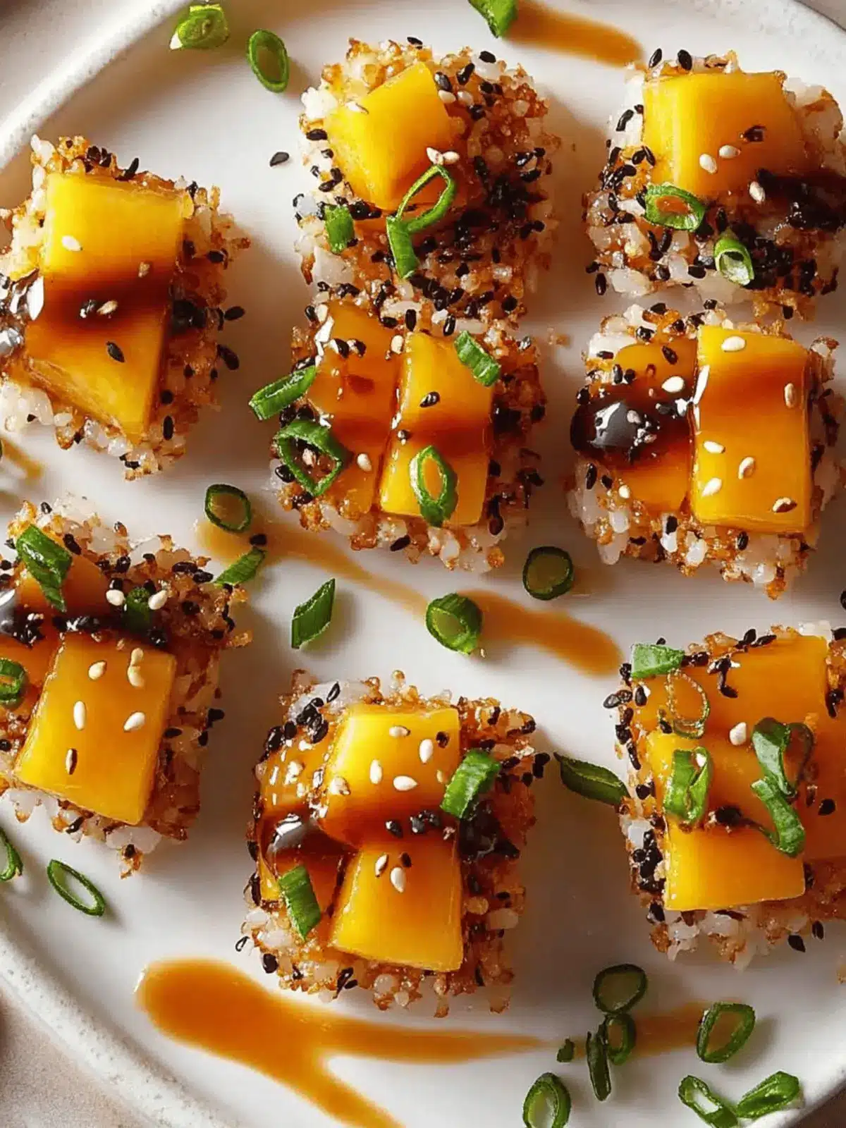 Spicy Mango Crispy Rice Sushi