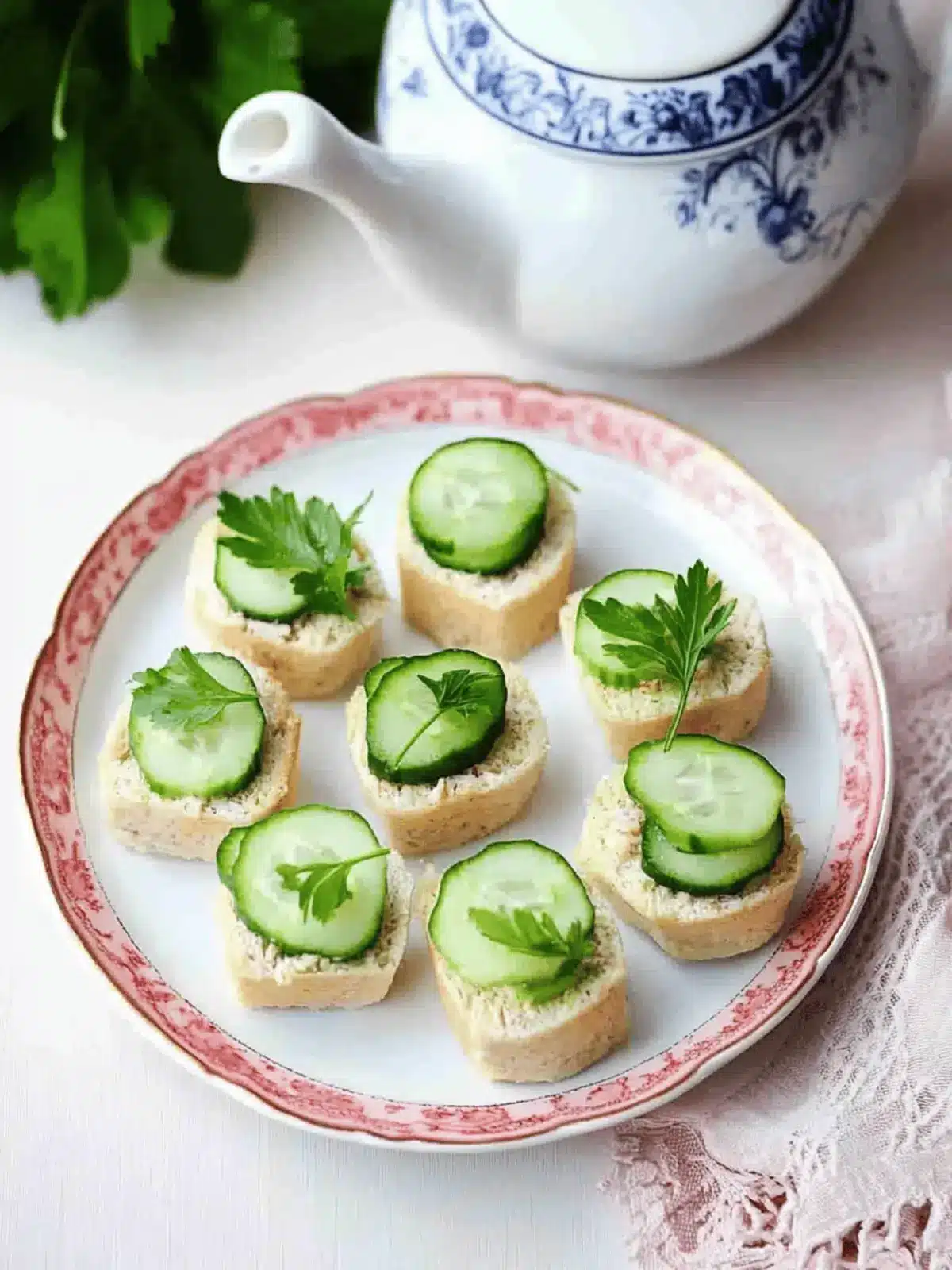 Tuna Cucumber Tea Sandwiches