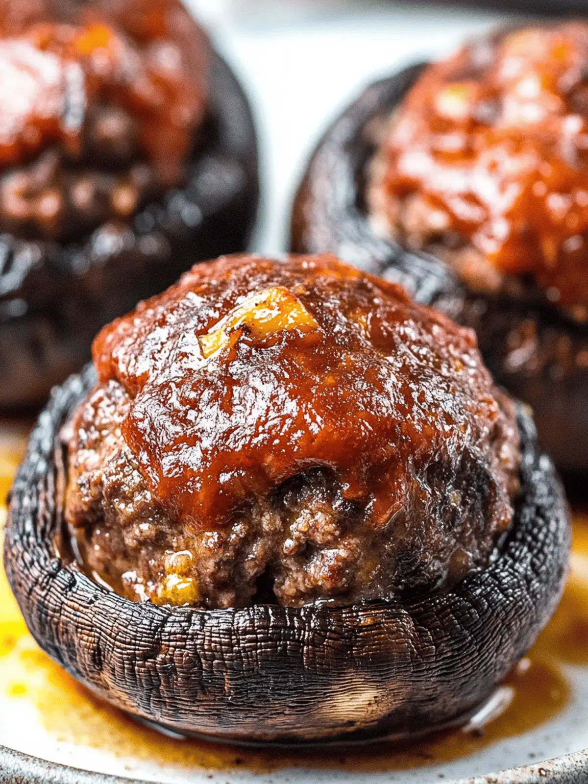 Keto Stuffed Portobello Mushrooms with Meatloaf