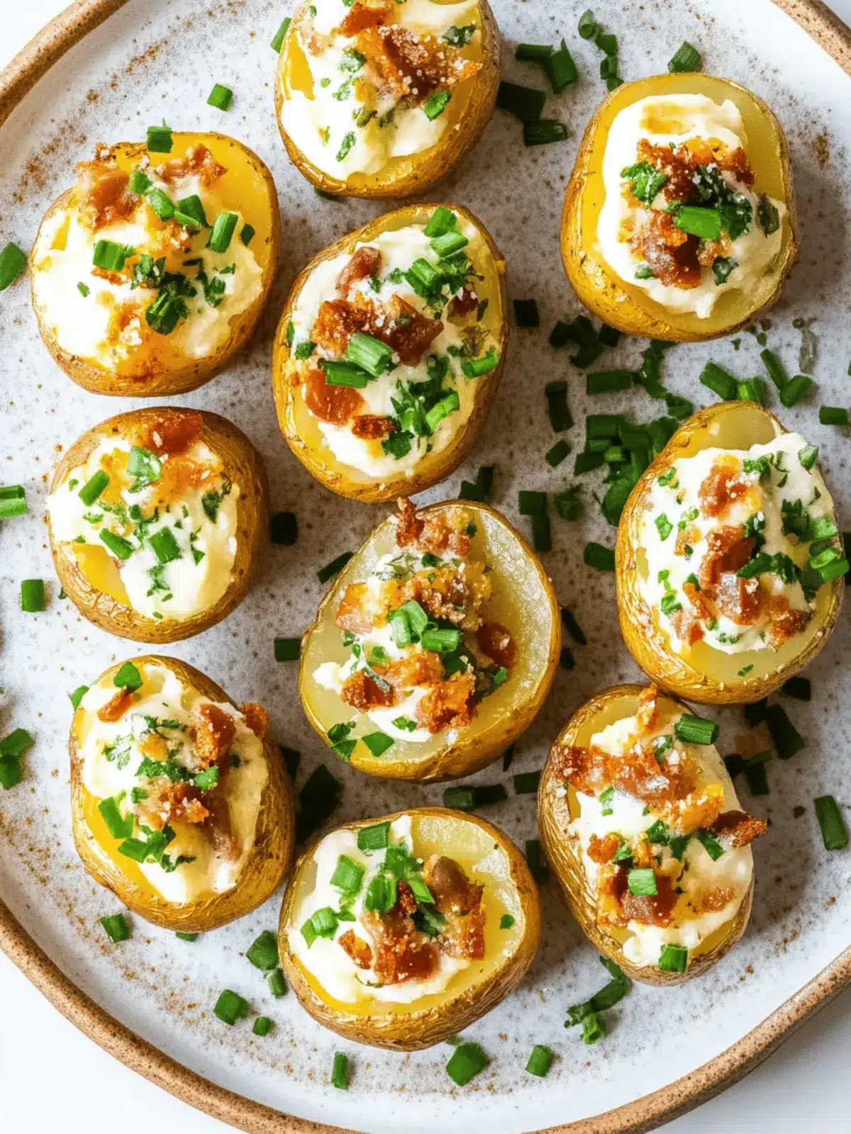 Irresistible Mini Baked Potatoes with Creamy Toppings 2 Mini Baked Potatoes