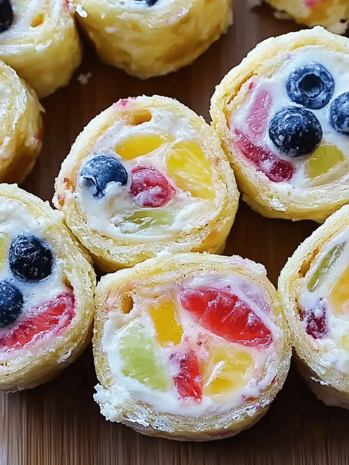 Cheesecake Fruit Salad Roll Ups
