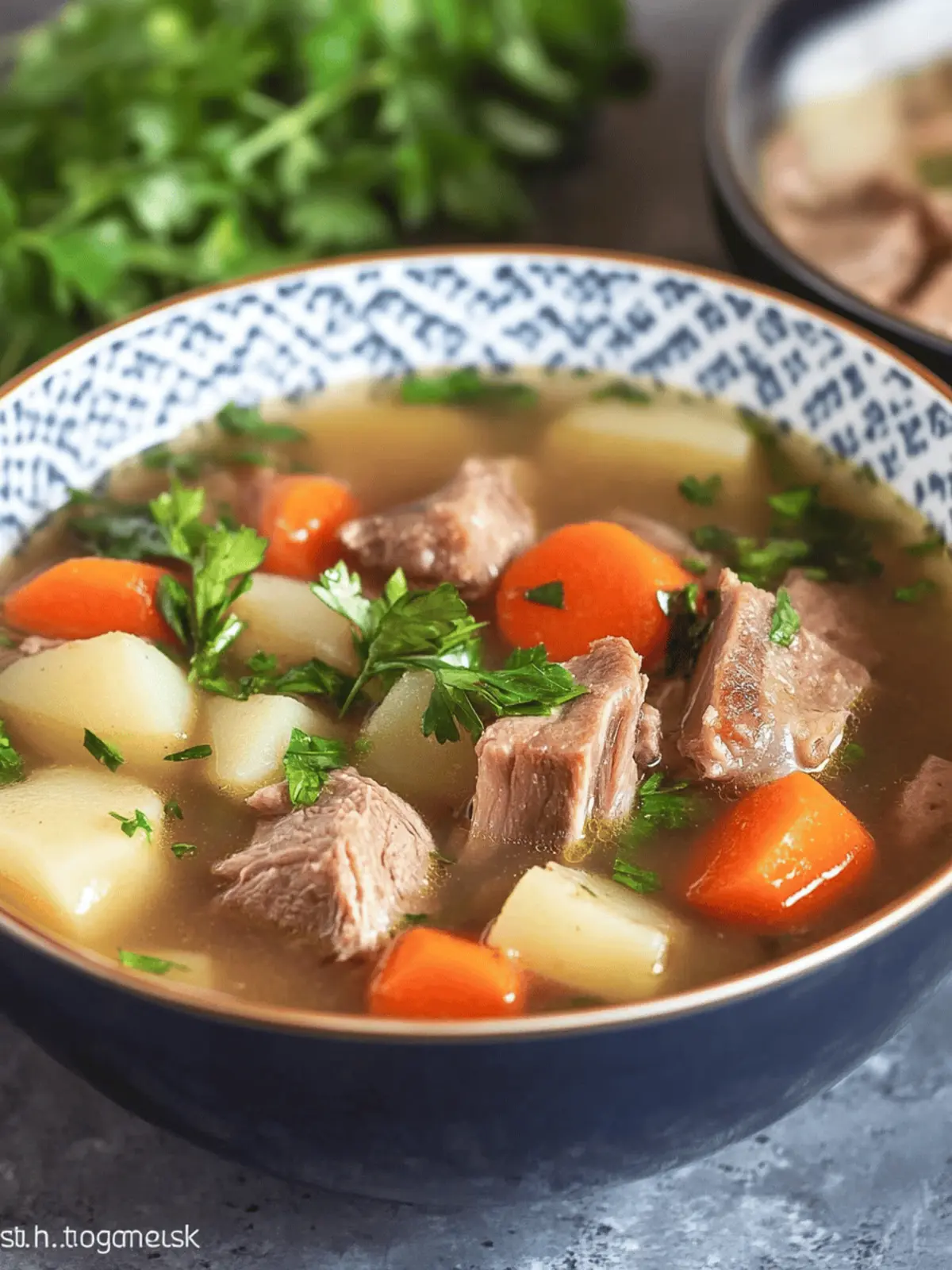 Irresistible Pork Rib Soup with Potatoes and Carrots Bliss 3 Pork Rib Soup with Potatoes and Carrots