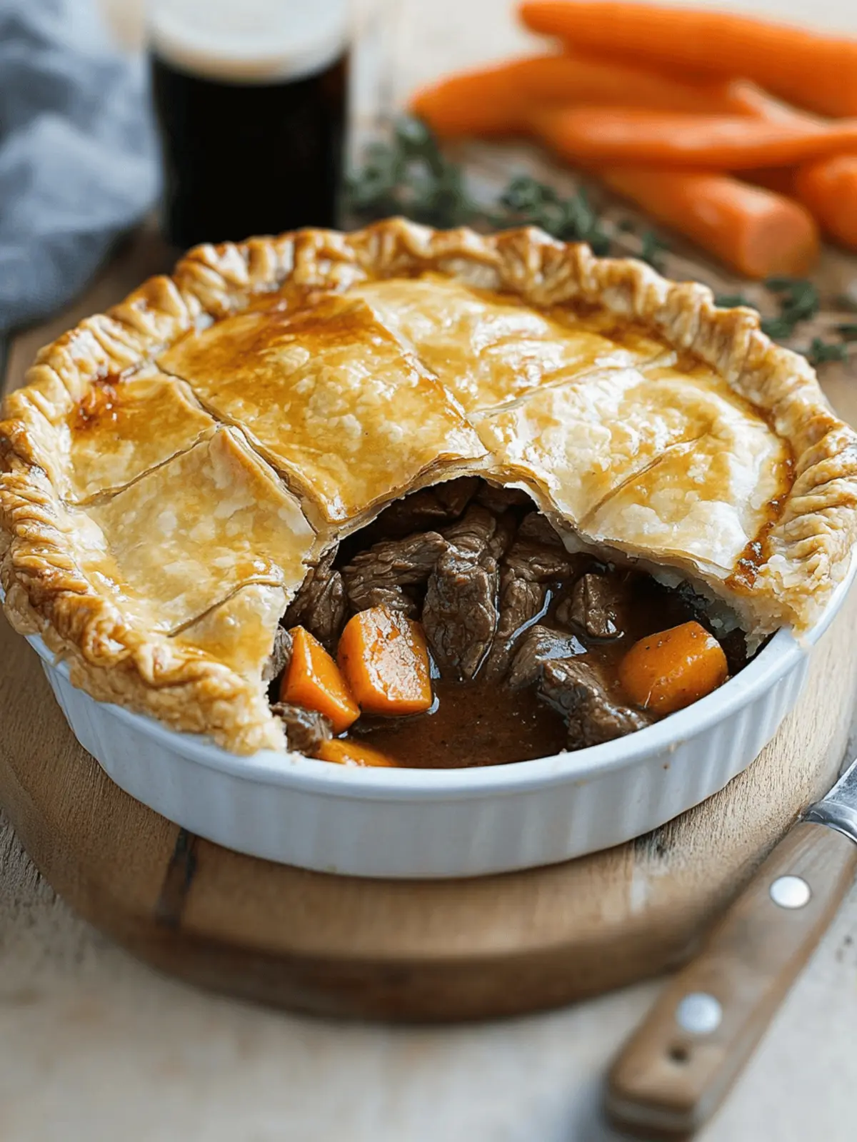 Slow Cooker Steak and Guinness Pie