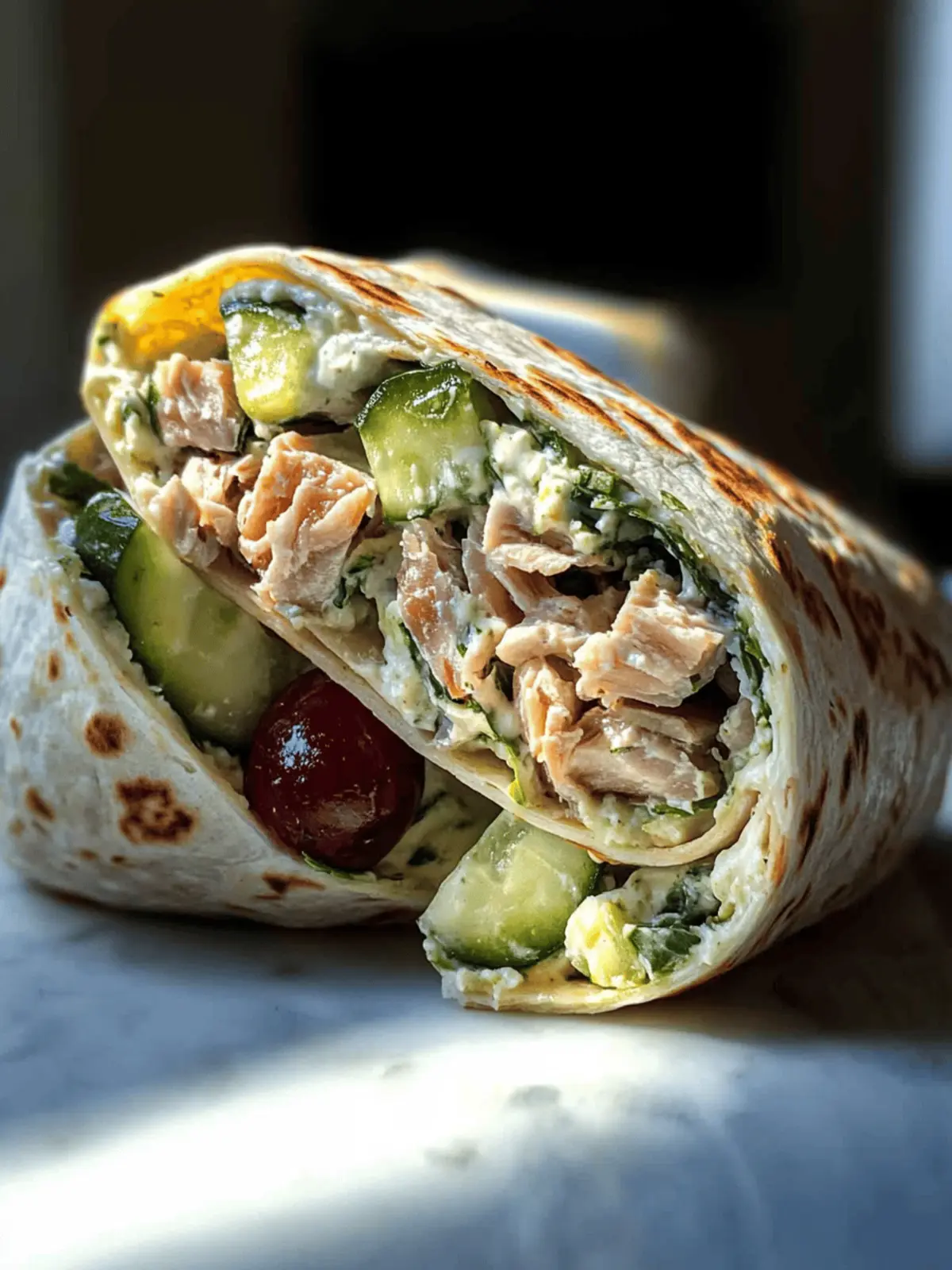 Greek Tuna Wrap
