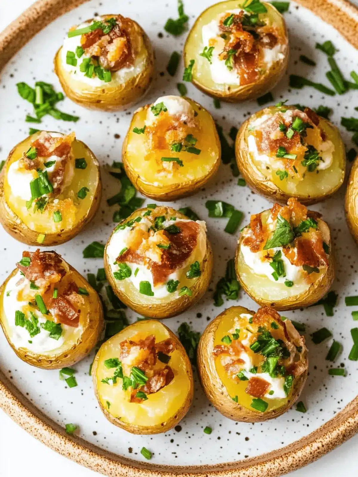 Irresistible Mini Baked Potatoes with Creamy Toppings 4 Mini Baked Potatoes