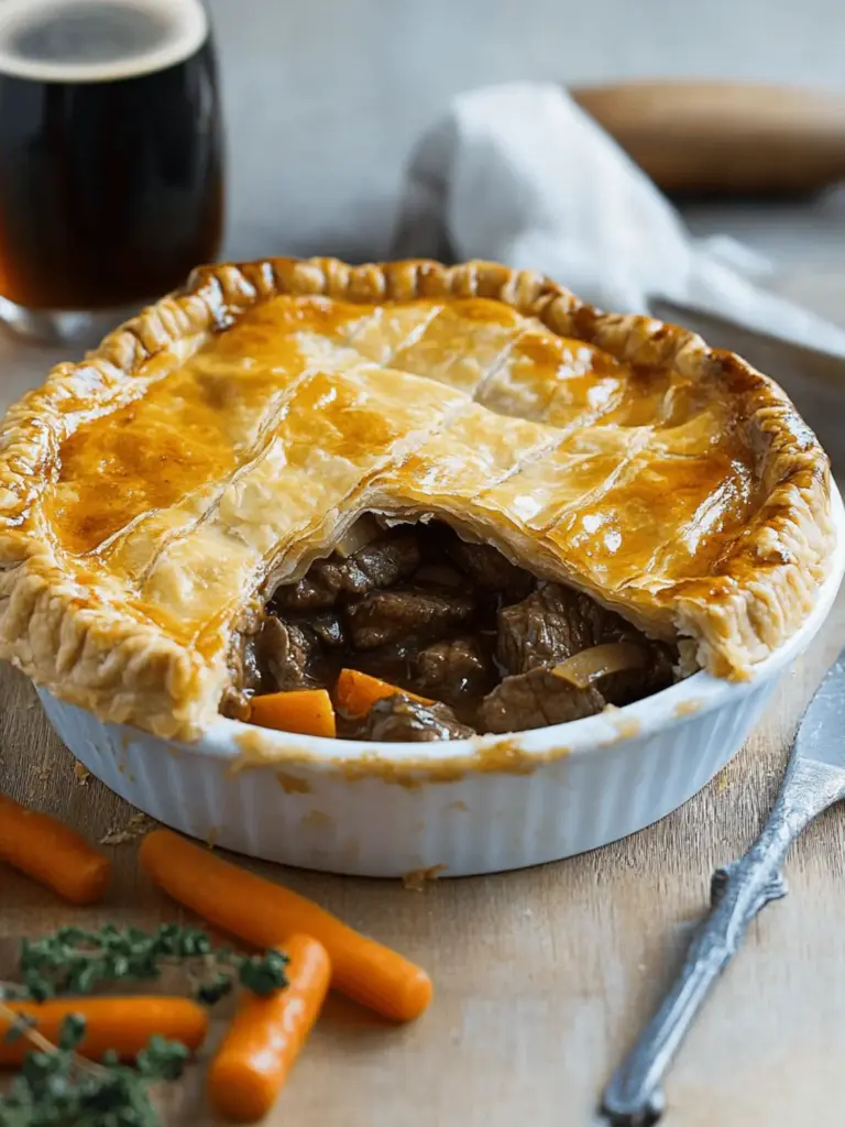 Slow Cooker Steak and Guinness Pie