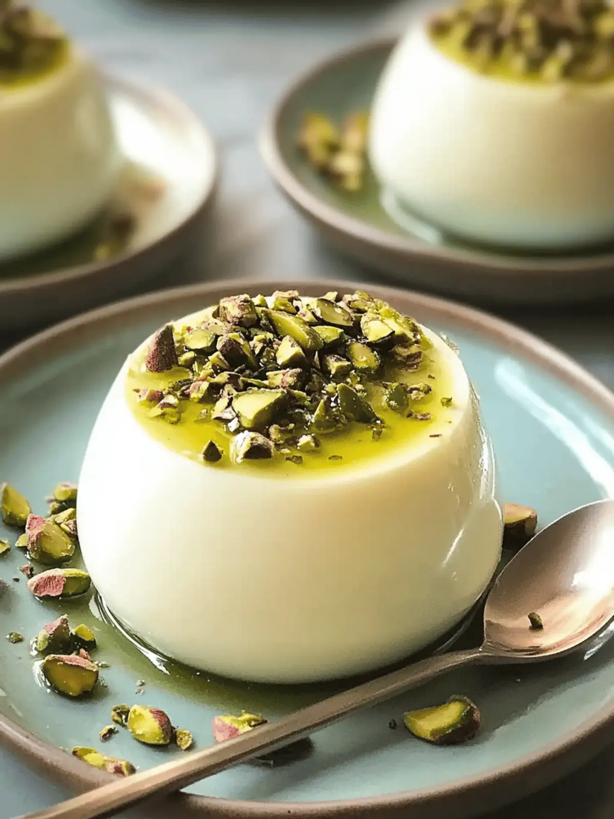Silky Pistachio Panna Cotta