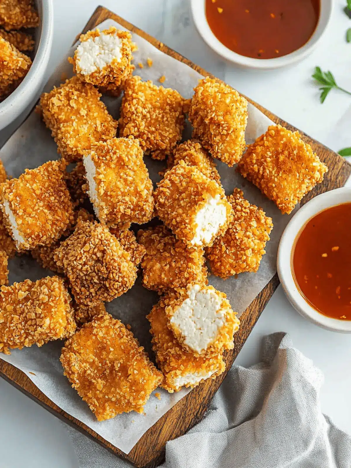 Crispy Breaded Tofu Nuggets