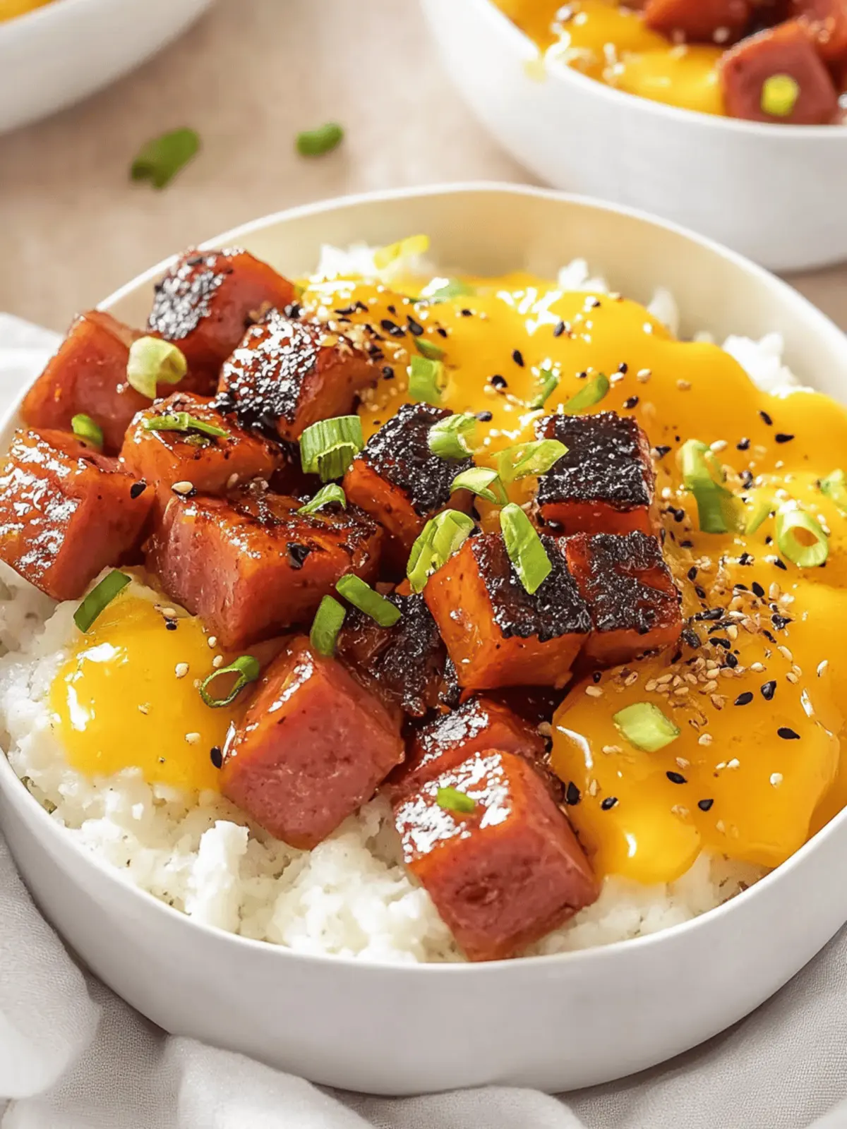 Caramelized Spam and Eggs