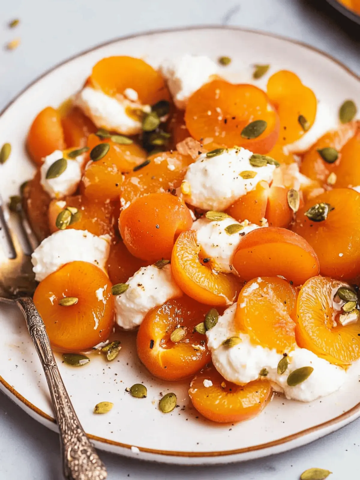 Turkish Poached Apricots with Ricotta