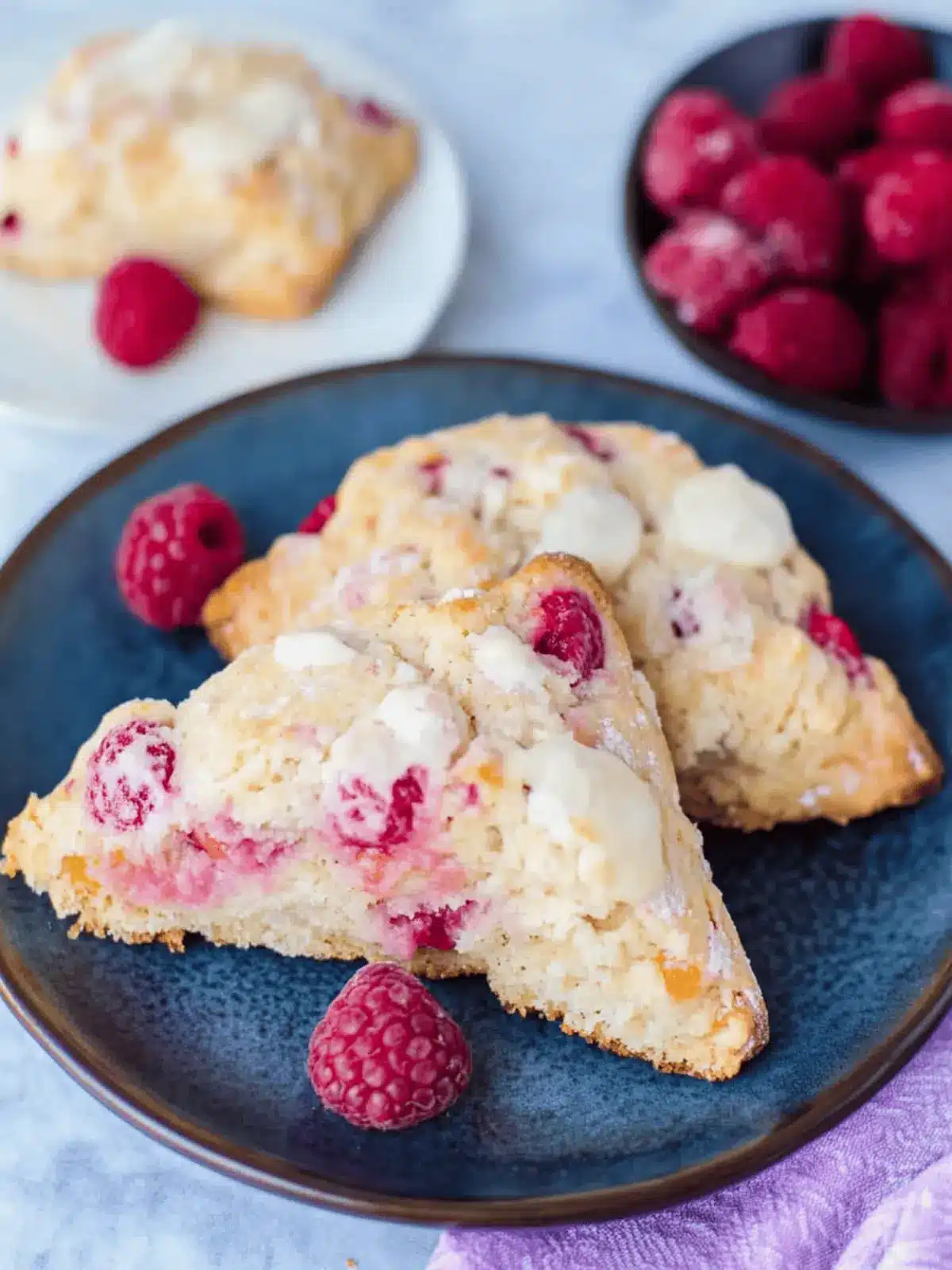 White Chocolate Raspberry Scones