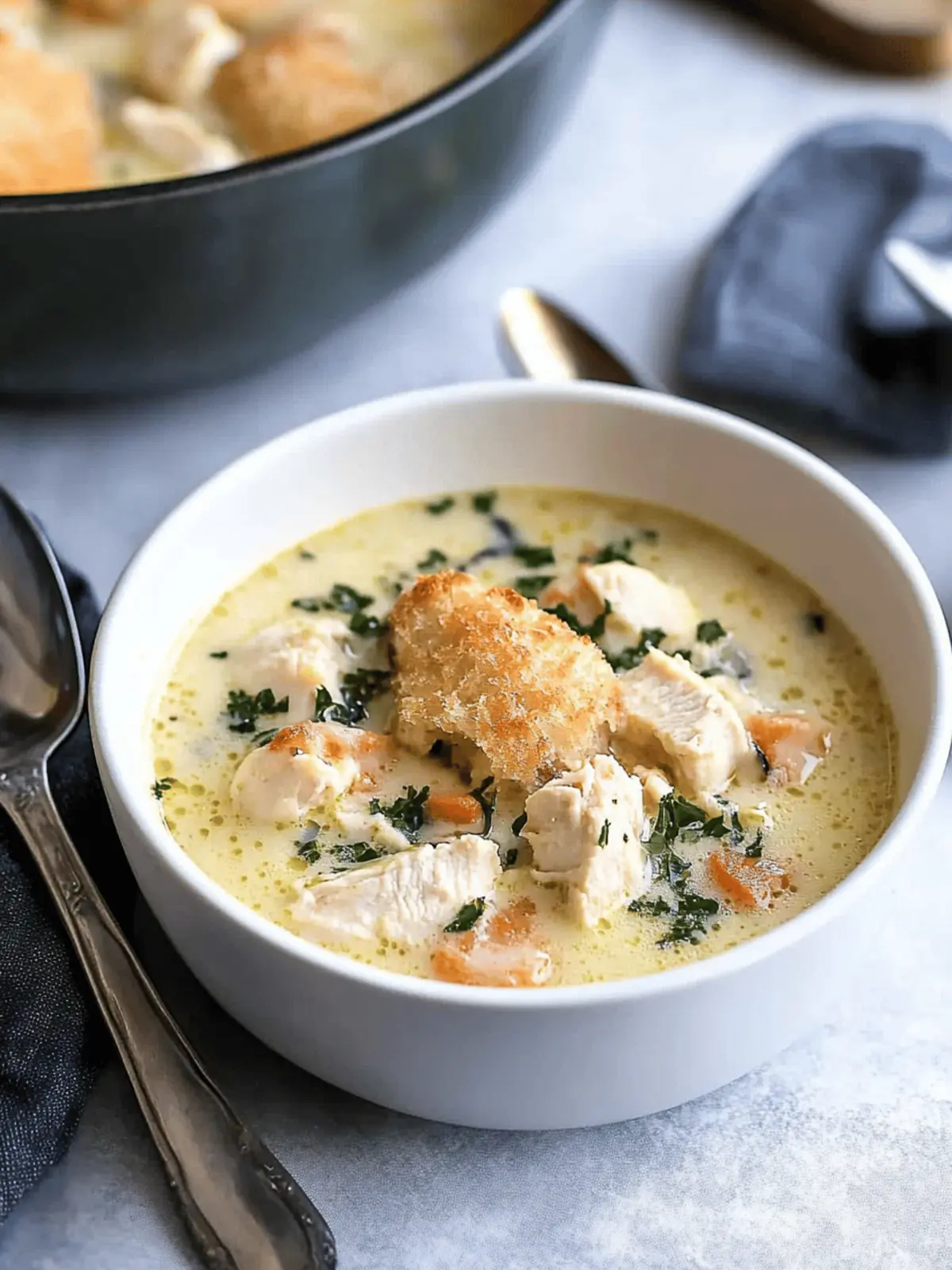 Cozy Chicken Cordon Bleu Soup with Crispy Croutons Delight 5 Chicken Cordon Bleu Soup