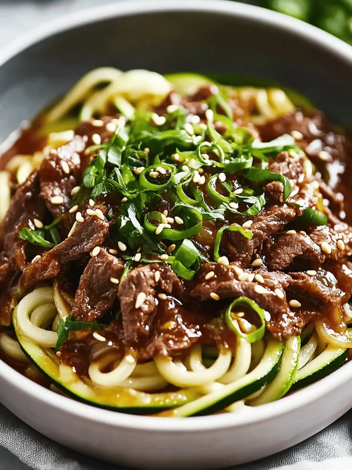 Savory Korean Beef Zucchini Noodles for a Guilt-Free Dinner 4 Korean Beef Zucchini Noodles