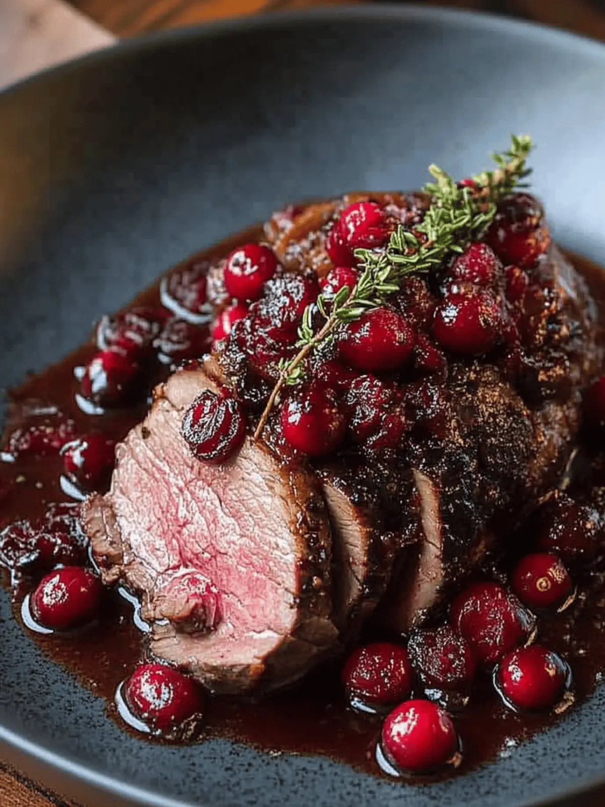 Cranberry Balsamic Roast Beef