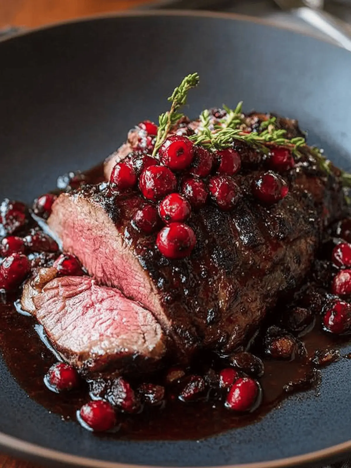 Cranberry Balsamic Roast Beef