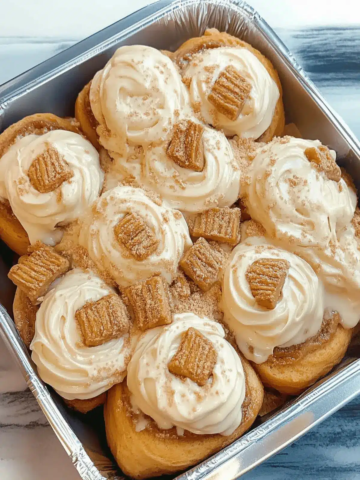 Fluffy Biscoff Cinnamon Rolls