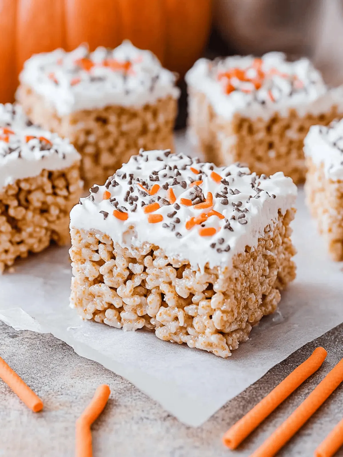 Pumpkin Spice Rice Krispie Treats