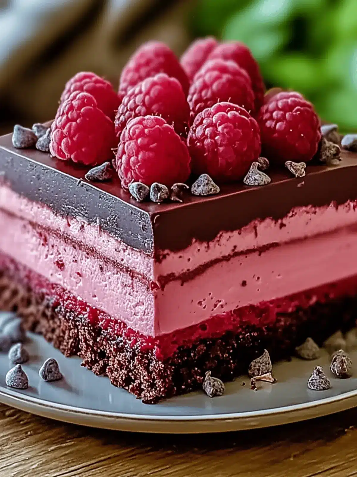 Raspberry Chocolate Mousse Cake