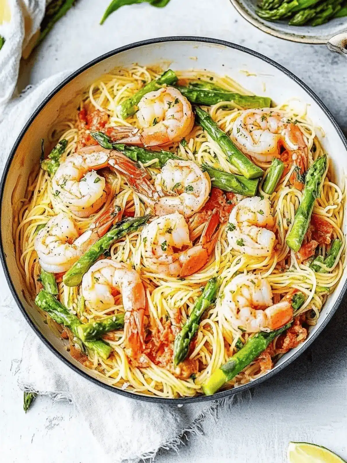 Angel Hair with Shrimp and Asparagus