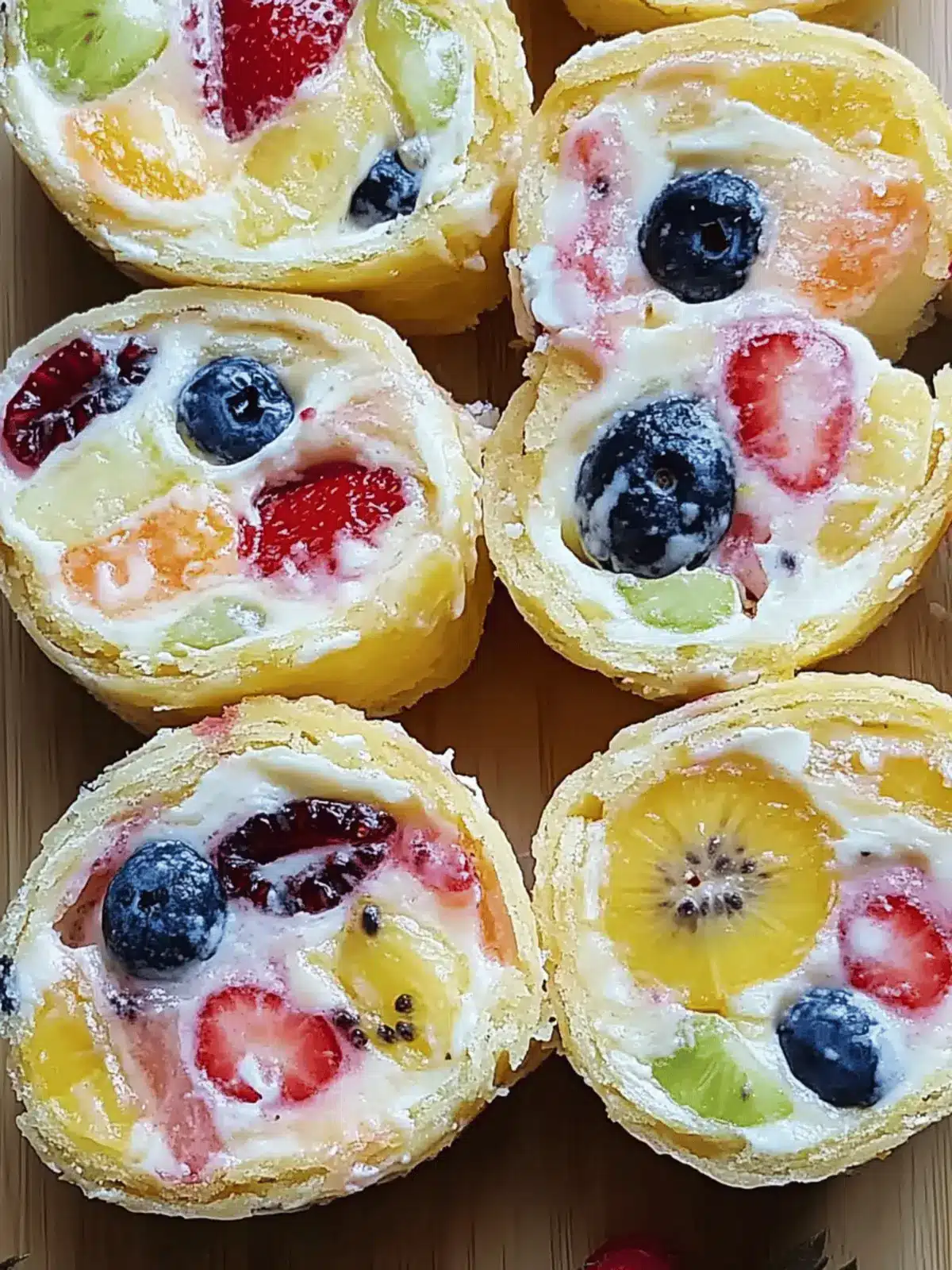 Cheesecake Fruit Salad Roll Ups