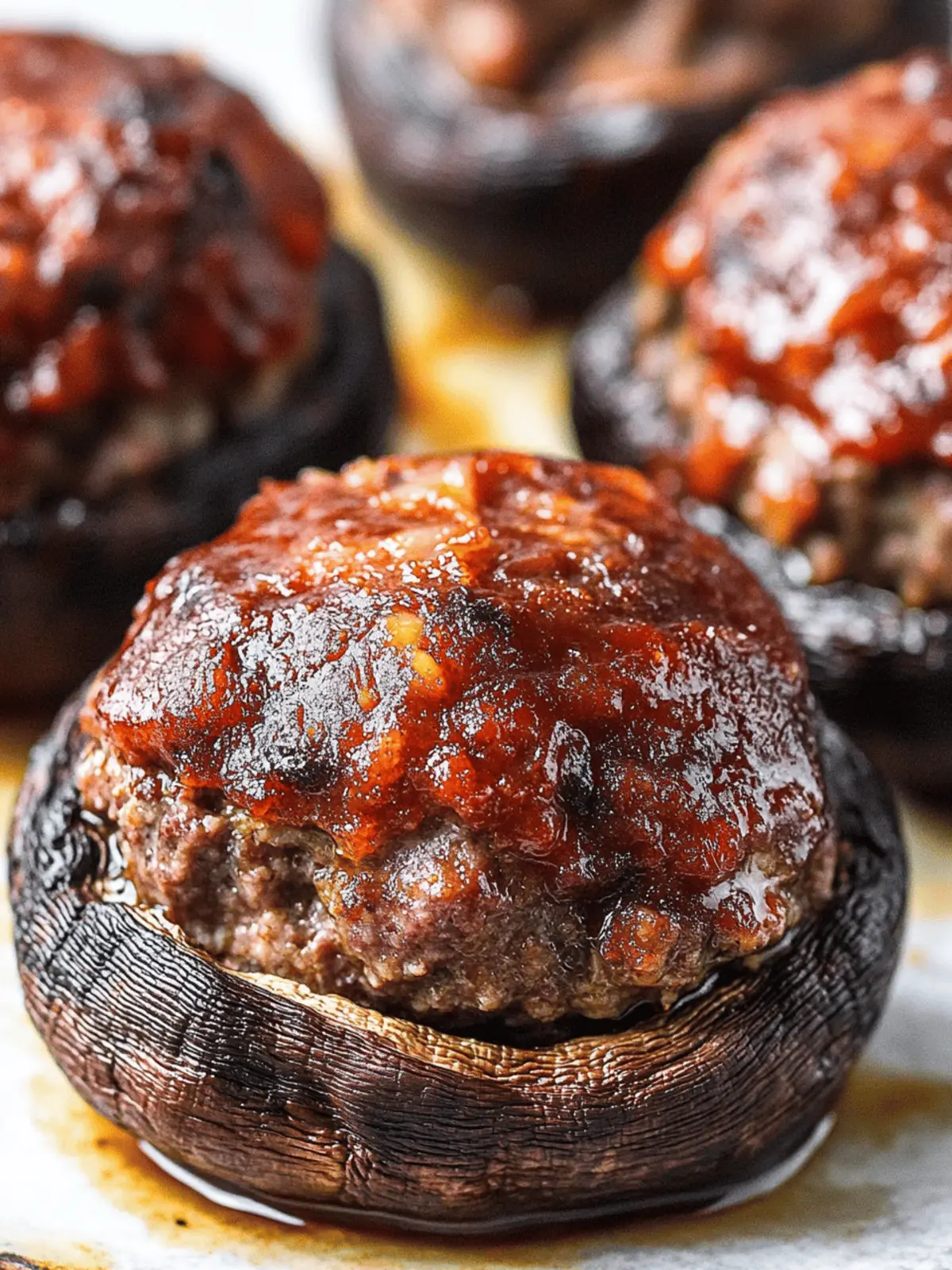 Keto Stuffed Portobello Mushrooms with Meatloaf