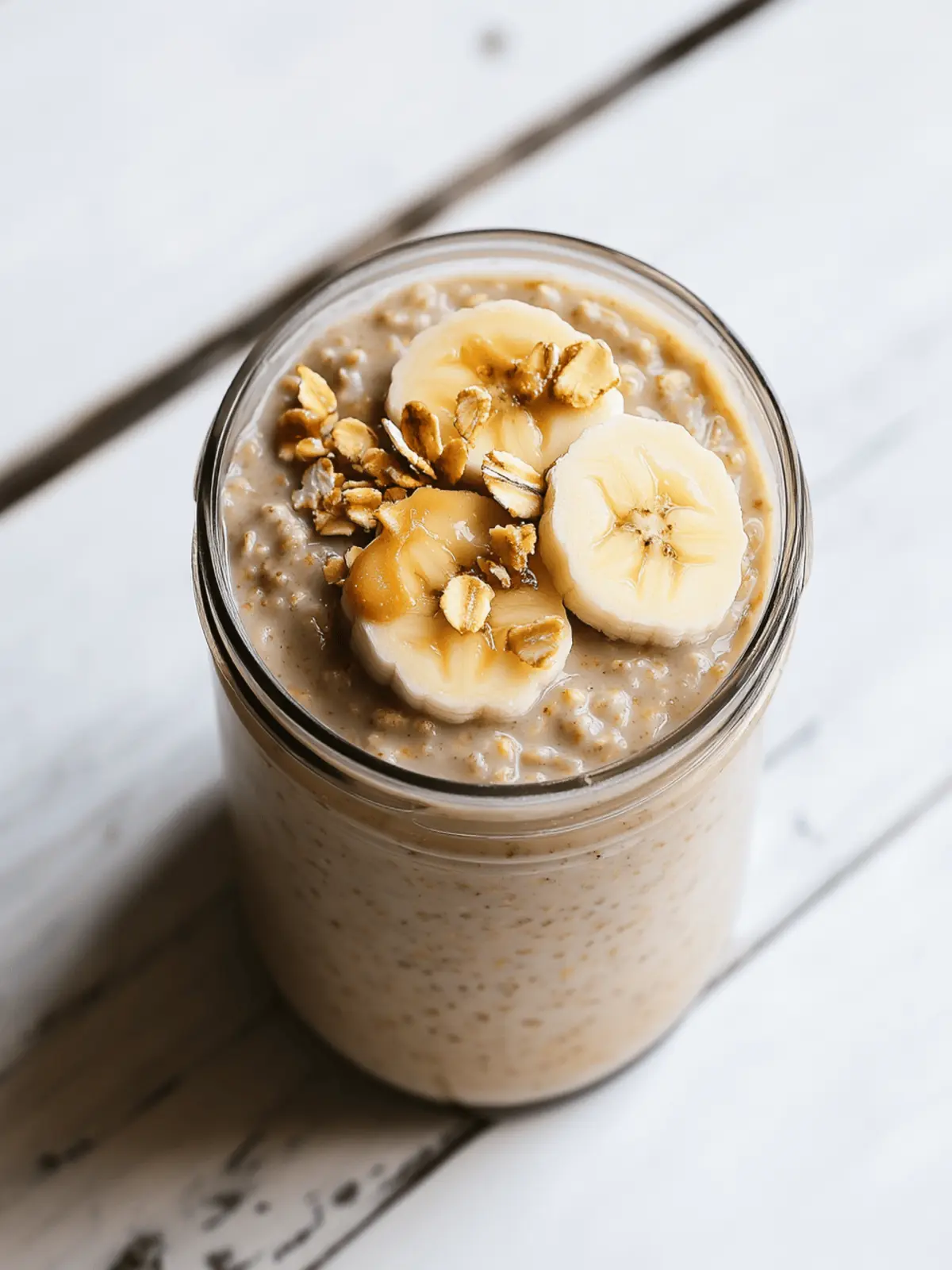 Banana Peanut Butter Overnight Oats for Busy Mornings 4 Banana Peanut Butter Overnight Oats