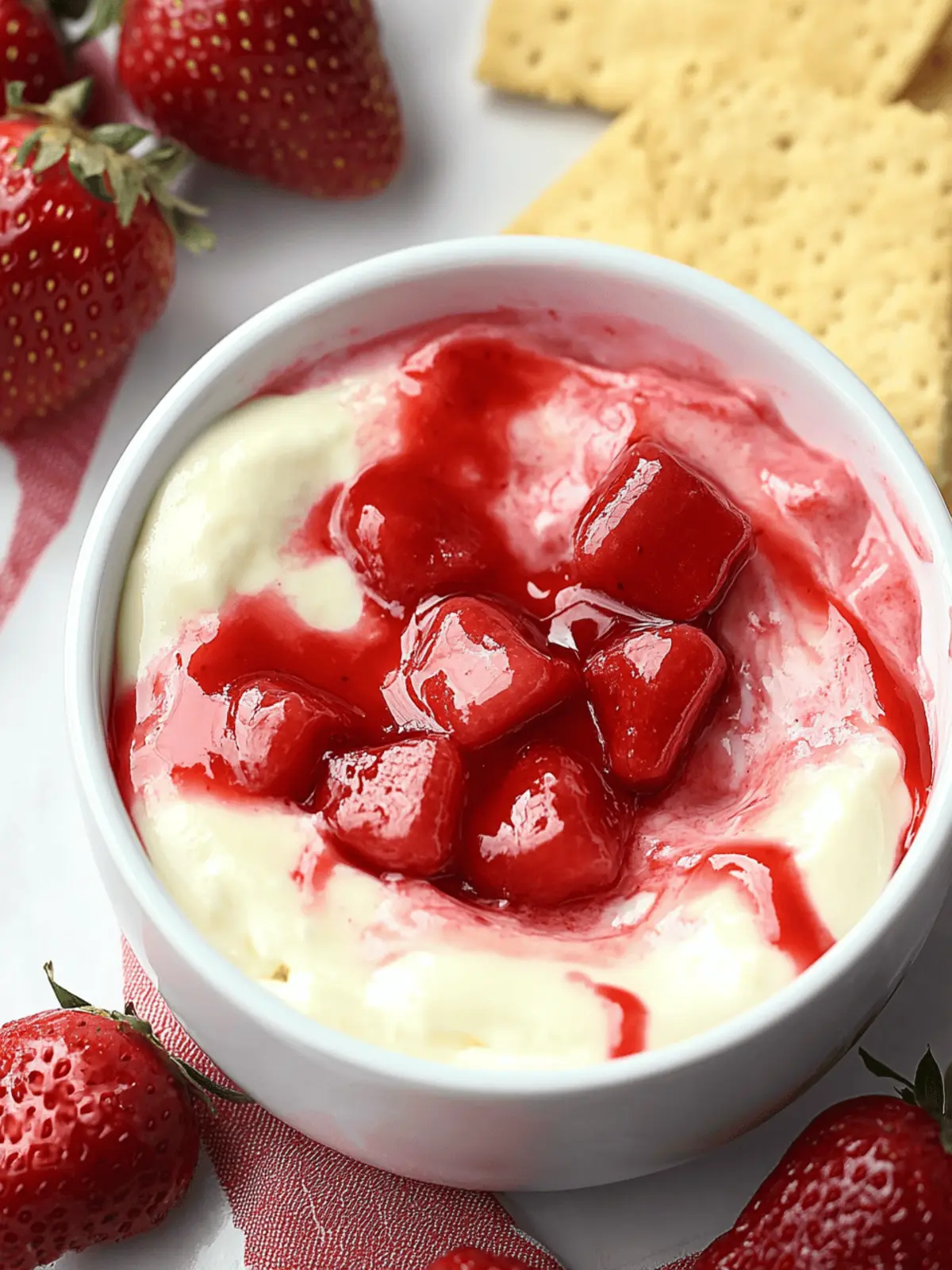 Decadent Strawberry Cheesecake Dip for Easy Snacking Bliss 4 Strawberry Cheesecake Dip