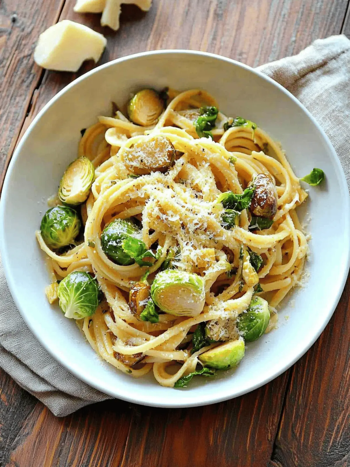 Garlic Brussels Sprouts Pasta