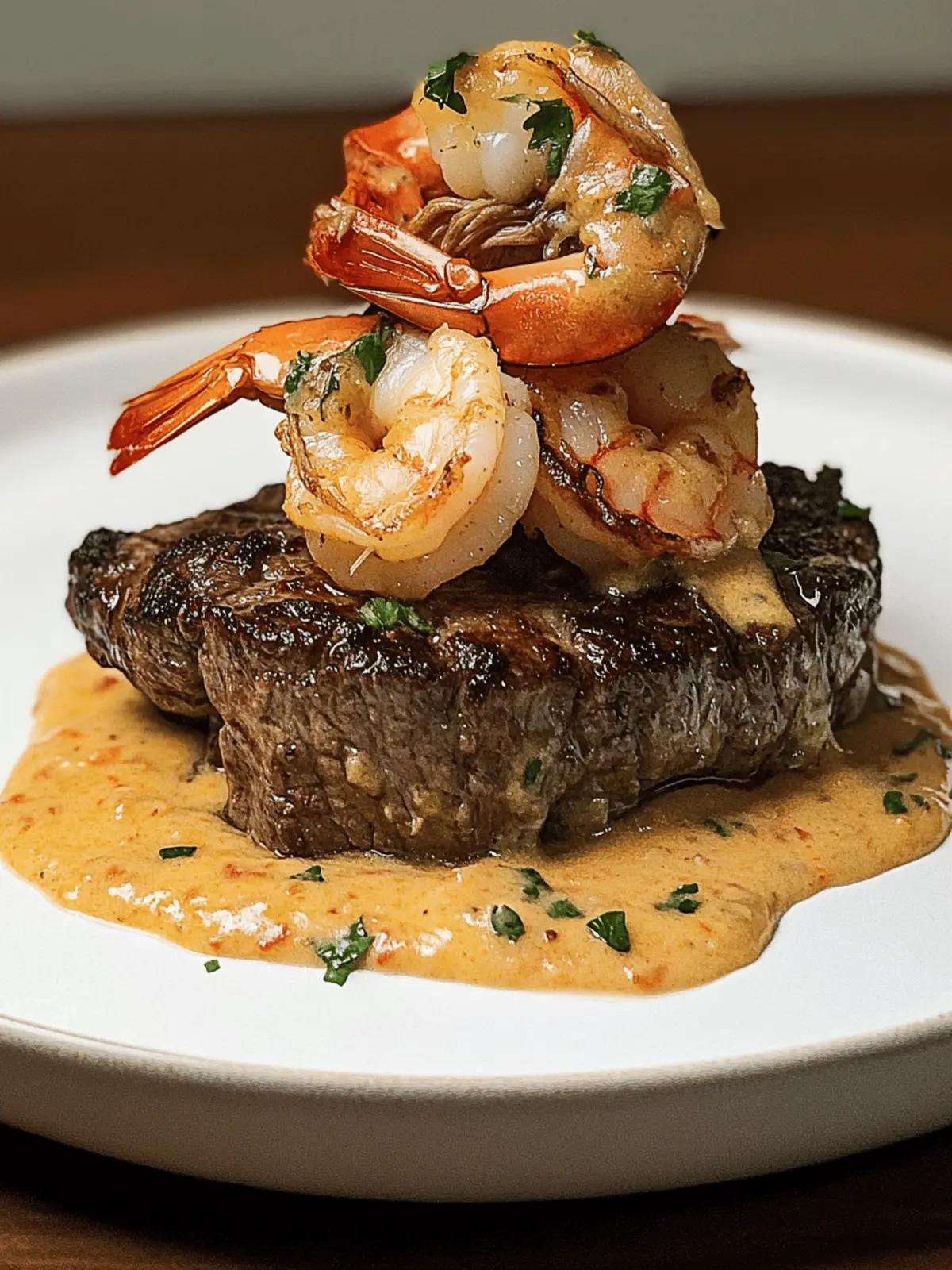 Steak with Shrimp and Lobster Sauce: A Decadent Delight 4 Steak with Shrimp and Lobster Sauce