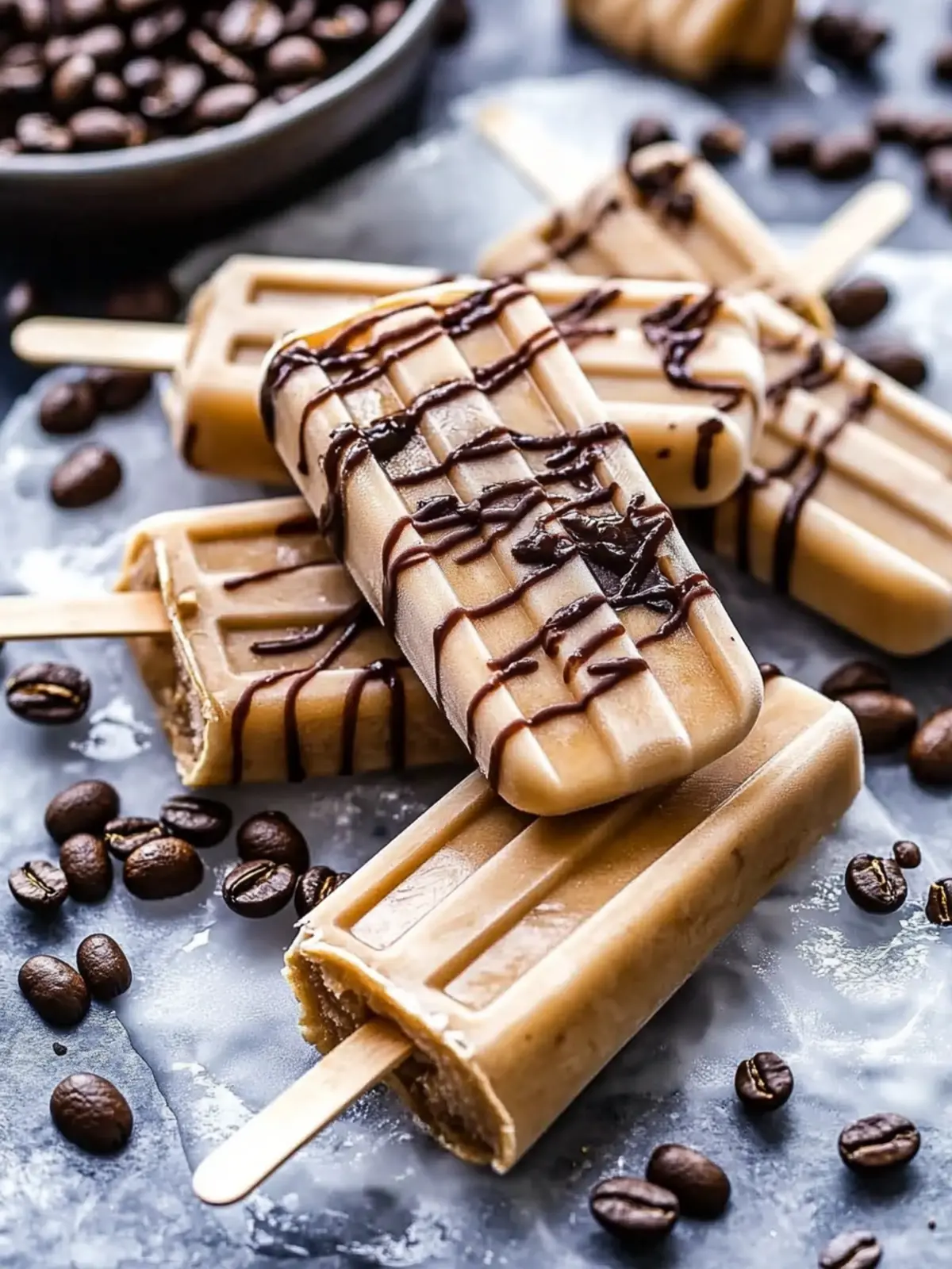 Vanilla Cold Brew Coffee Popsicles