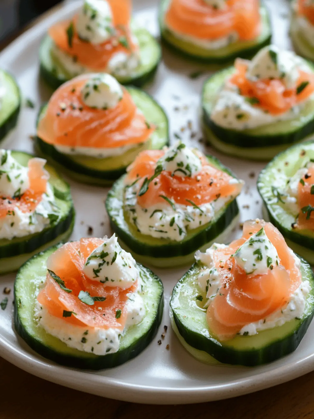 Cucumber Smoked Salmon Bites