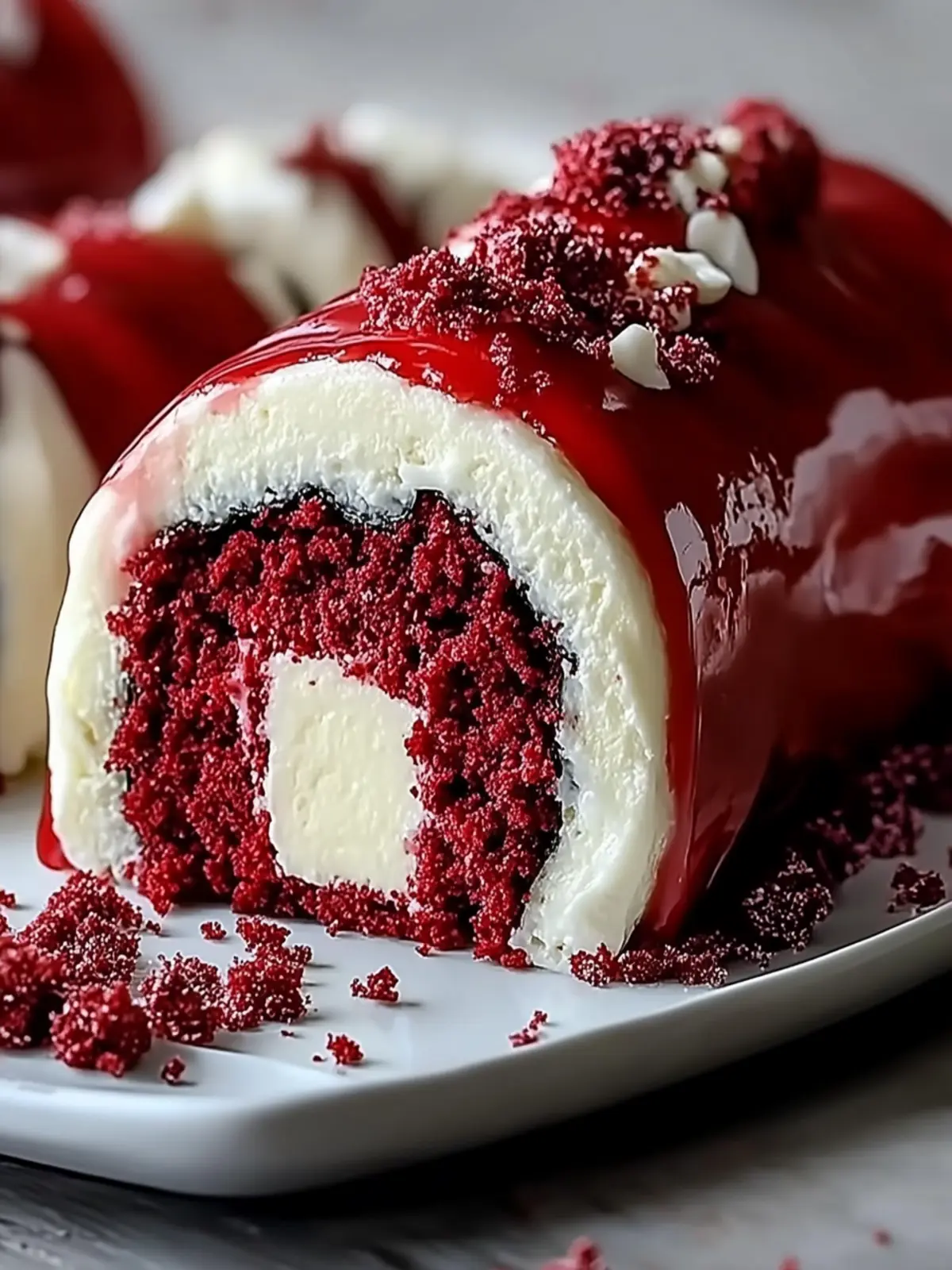 Red Velvet Cheesecake Sushi