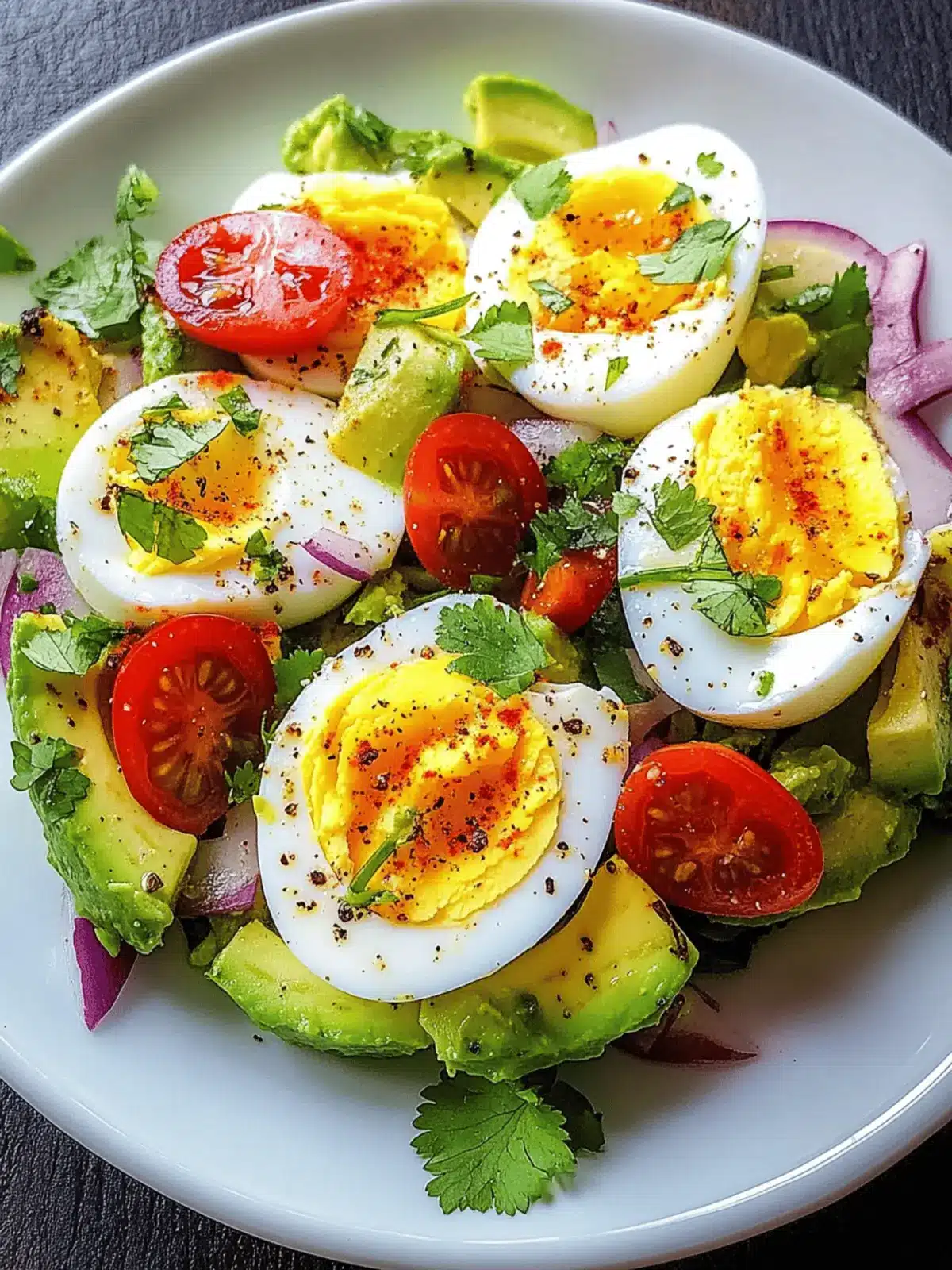 Workout Egg Avocado Salad
