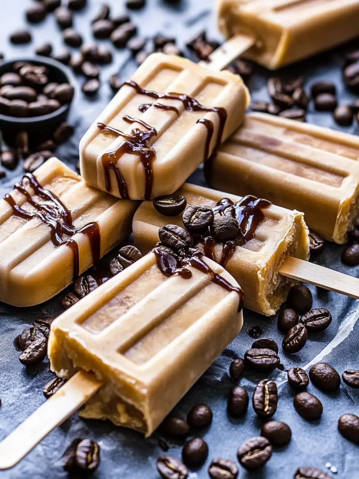 Vanilla Cold Brew Coffee Popsicles