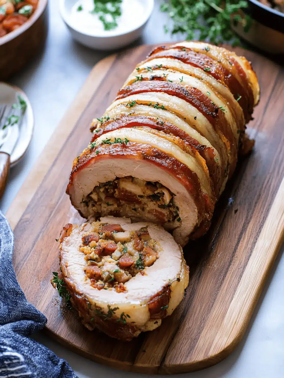 Bacon Wrapped Stuffed Pork Loin for a Flavorful Feast 3 Bacon Wrapped Stuffed Pork Loin