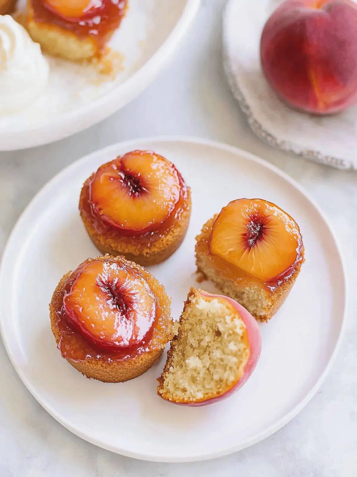 Peach Upside Down Mini Cakes
