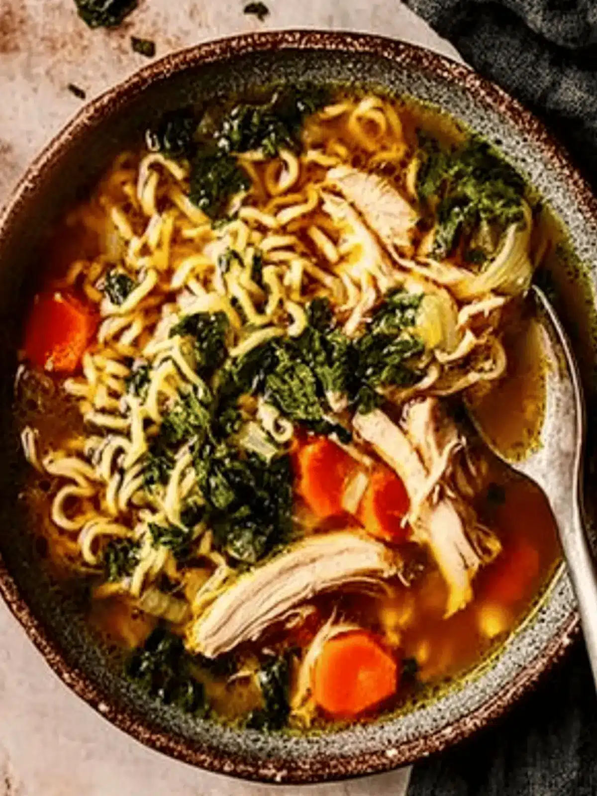 Aromatic Ginger Scallion Chicken Noodle Soup