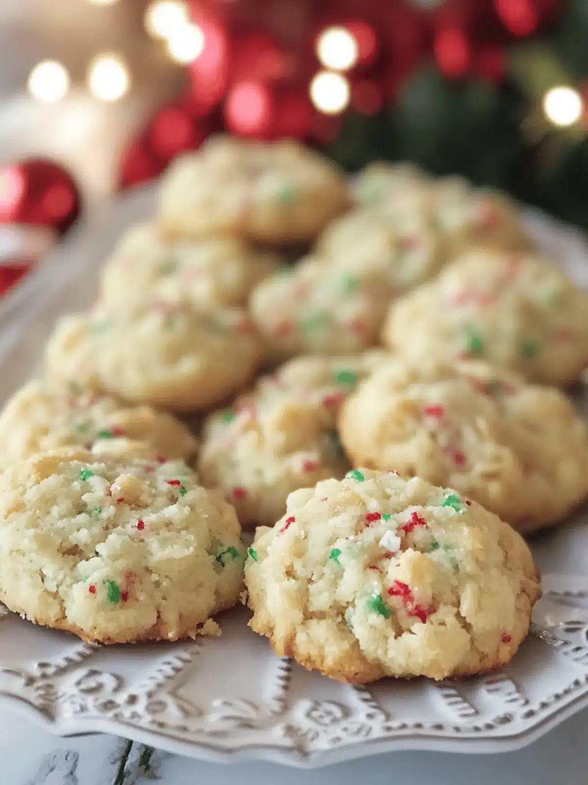 Melt-in-Your-Mouth Candy Cane Whipped Shortbread Cookies 3 Candy Cane Whipped Shortbread Cookies