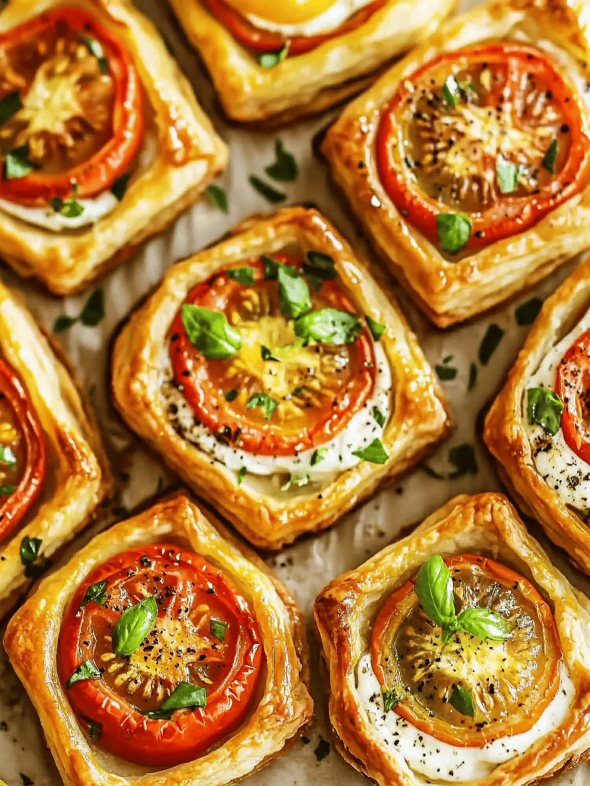 Tomato Tartlets with Puff Pastry