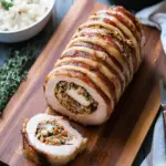 Bacon Wrapped Stuffed Pork Loin