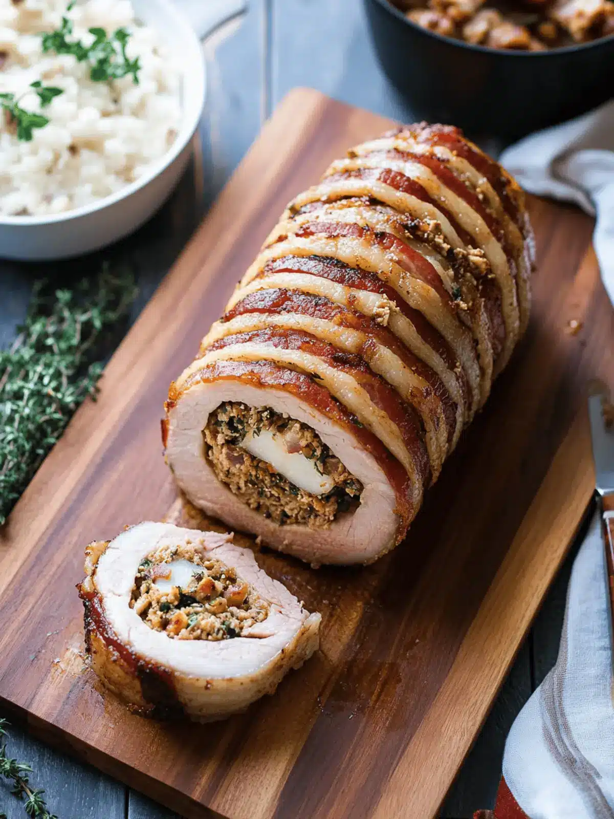 Bacon Wrapped Stuffed Pork Loin for a Flavorful Feast 5 Bacon Wrapped Stuffed Pork Loin
